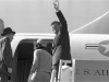 Pres. Kennedy and Jackie entering Air Force One at Carswell AFB to fly to Dallas, 11/22/1963