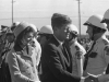 John F. Kennedy and Jackie shaking hands with policemen at Carswell AFB 11/22/1963